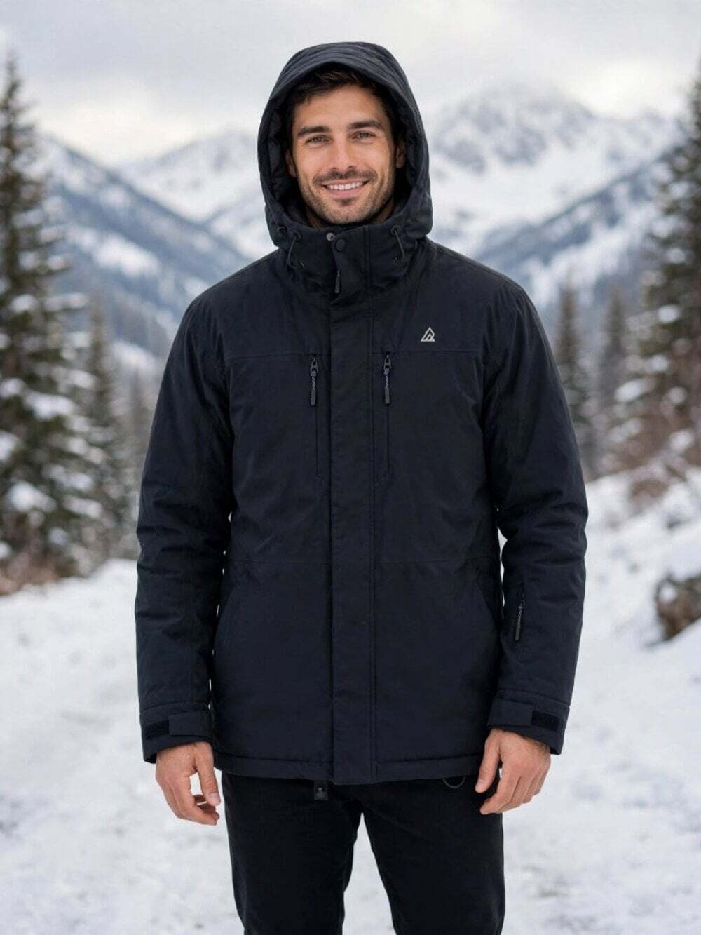 Ripzone Lrg Black Berkley Winter Ski Snowboard Quilted Insulated Hooded Jacket